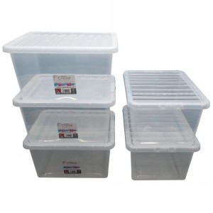 Wham Crystal Plastic Storage Box & Lid Size 12 (37 Litre)